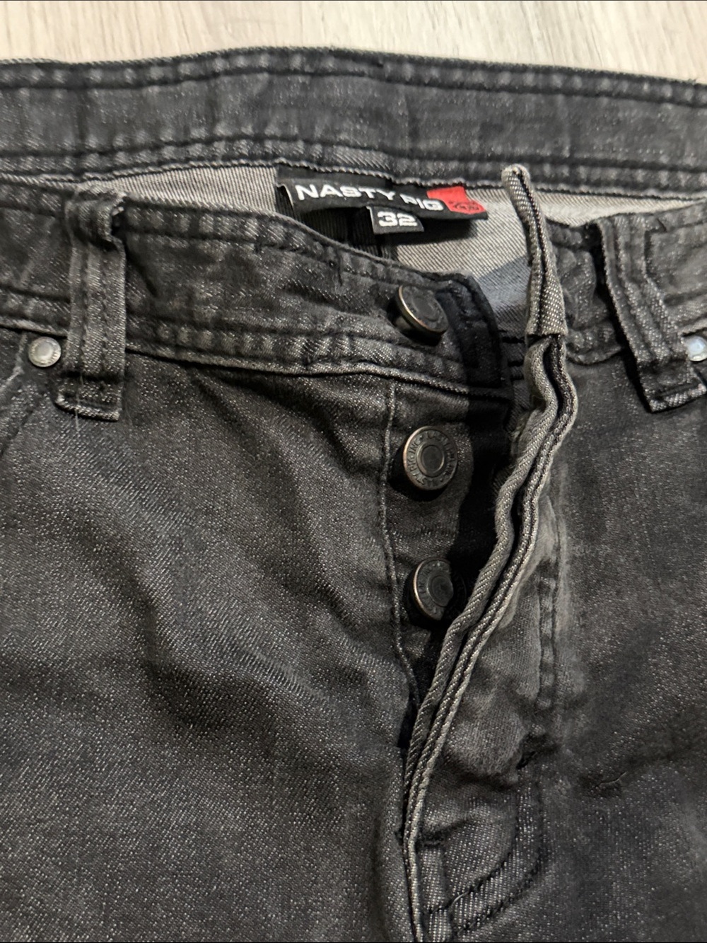 Nasty Pig Men's Black Skinny Button-Fly Jeans